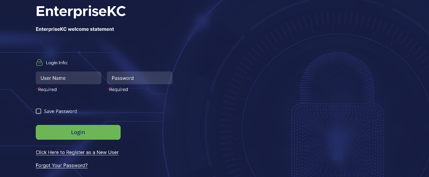 Login Screen