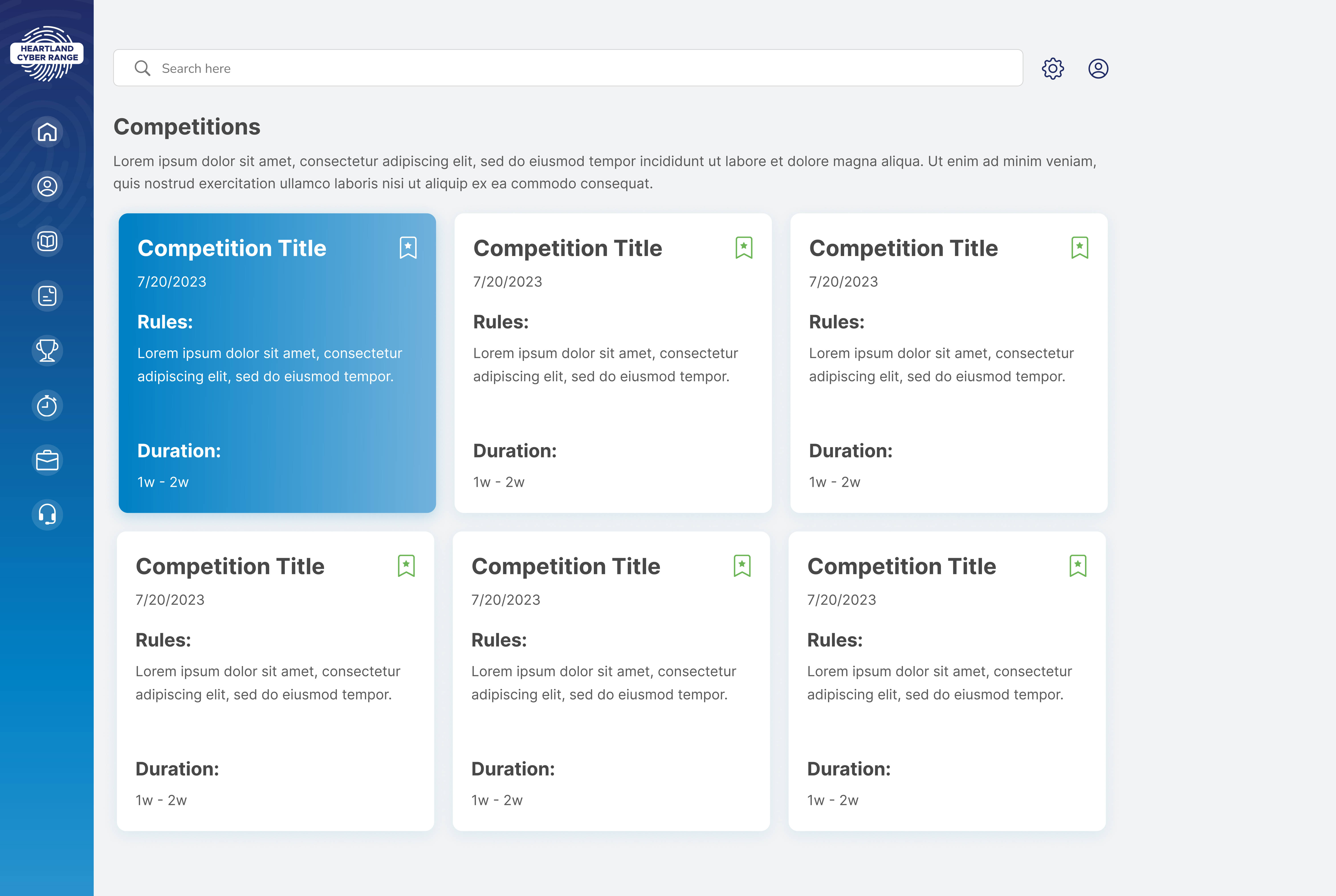 Competitions Page