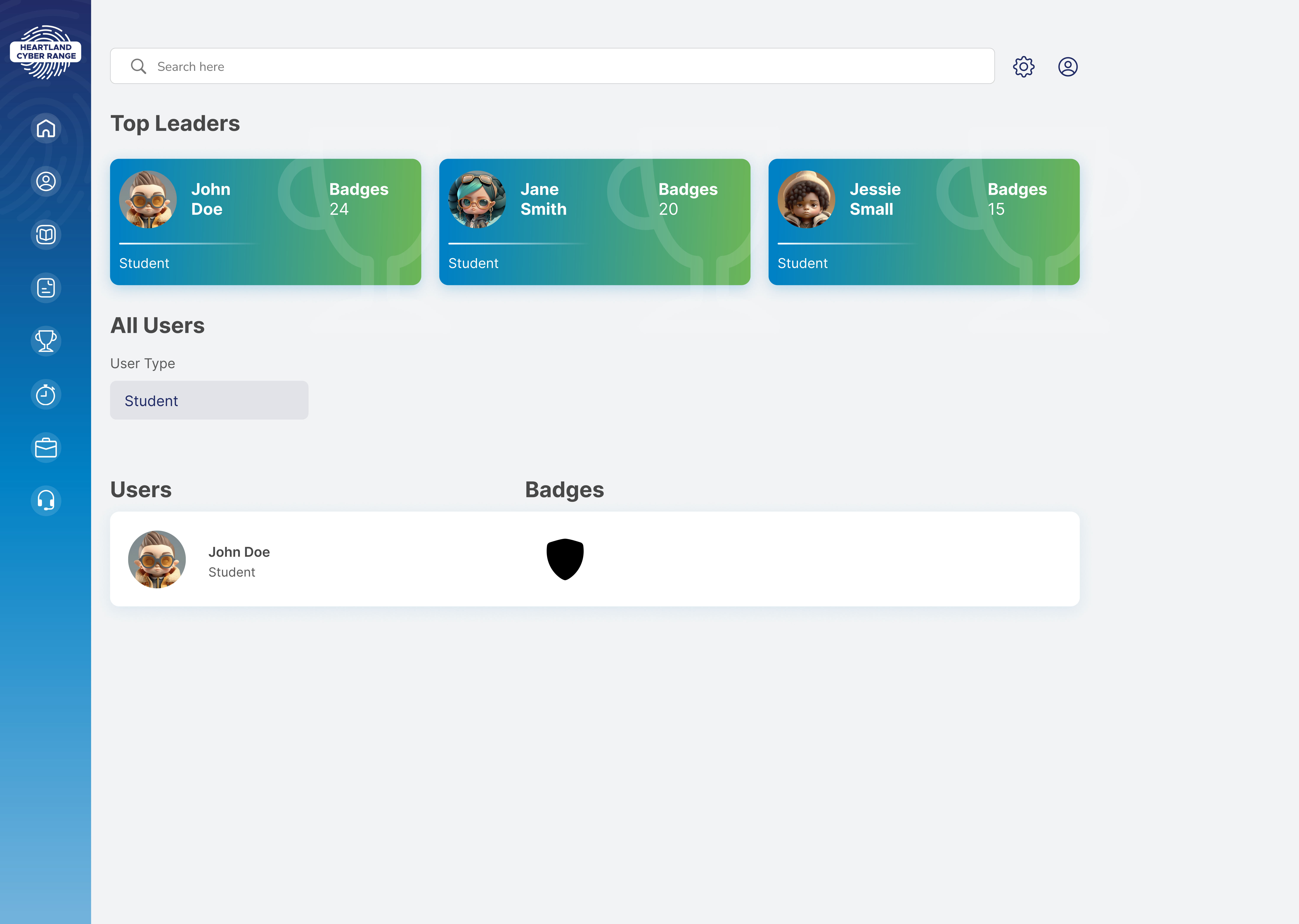 Leaderboards Page